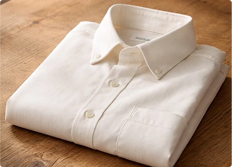 Folded Egyptian cotton shirt
