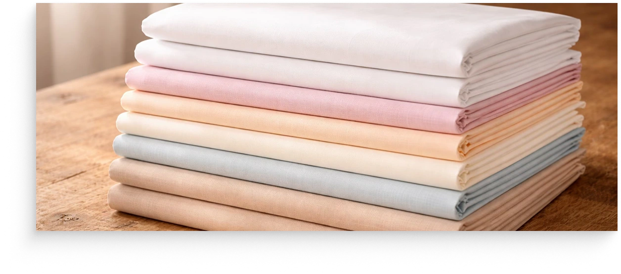 Rolls of Egyptian cotton fabric